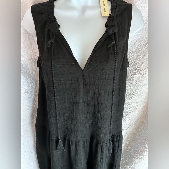 Max Studio sleeveless dress with tassel tie - Picture 3 of 4